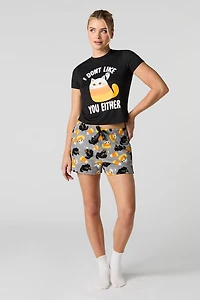 Ensemble-pyjama 2 pièces t-shirt et short Halloween