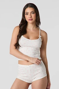 Pointelle Cami & Shortie 2 Piece Pajama Set