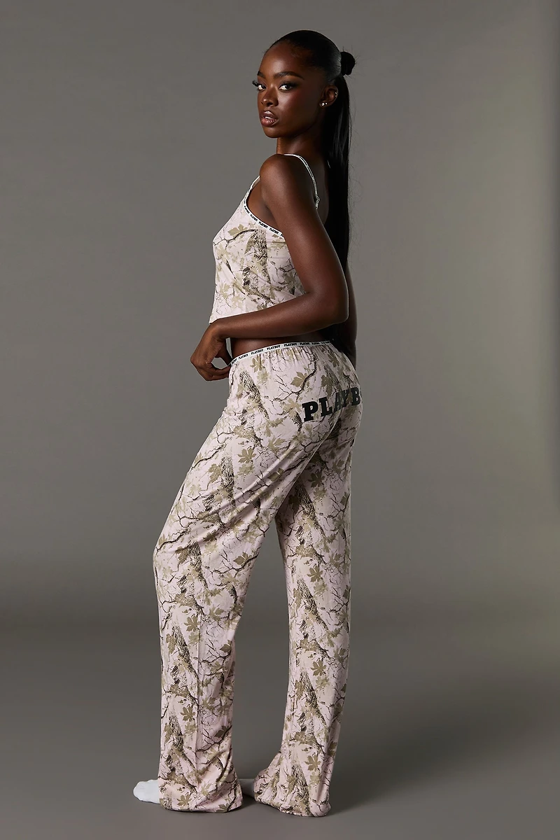 Ensemble pyjama avec camisole et pantalon à imprimé Playboy