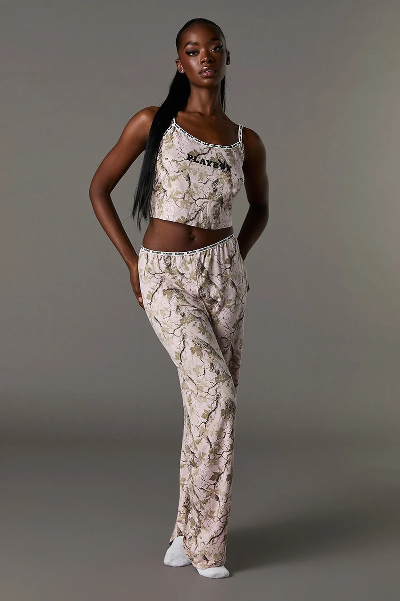 Ensemble pyjama avec camisole et pantalon à imprimé Playboy