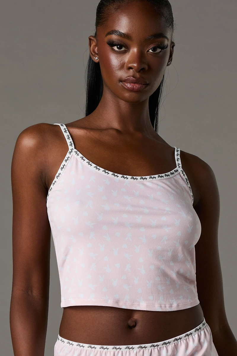 Ensemble pyjama avec camisole et pantalon à imprimé Playboy