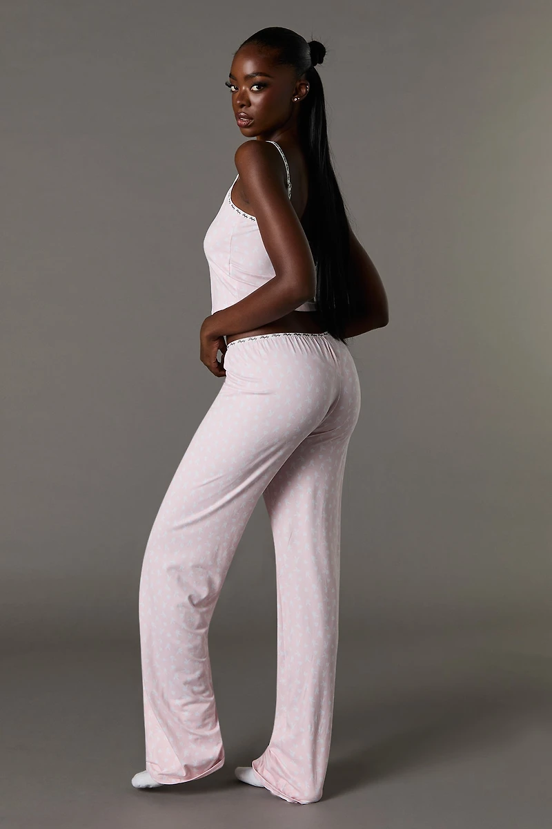 Ensemble pyjama avec camisole et pantalon à imprimé Playboy