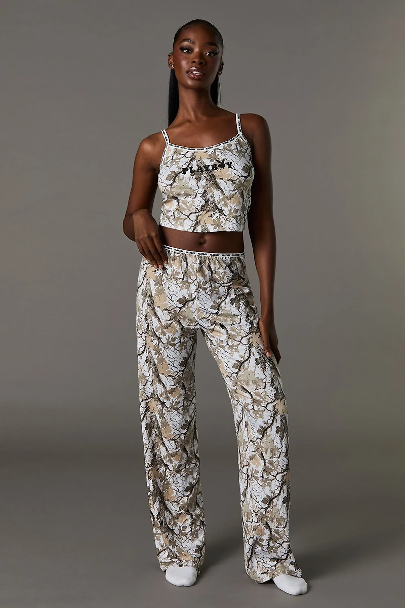 Ensemble pyjama avec camisole et pantalon à imprimé Playboy