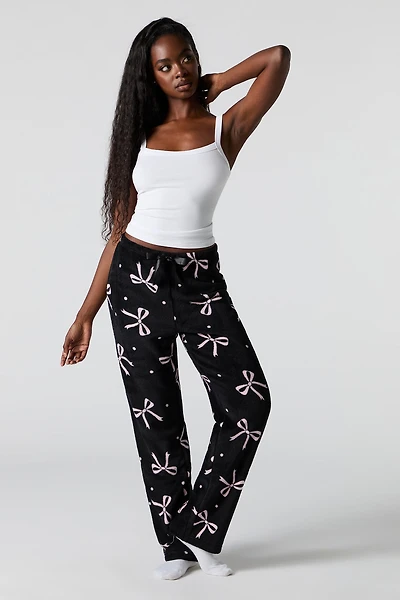 Plush Printed Pajama Pant