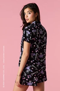 Kuromi™ Button-Up Top & Short Pajama Set