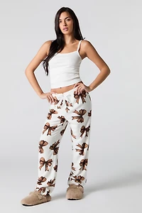 Cutesy Print Plush Pajama Pant