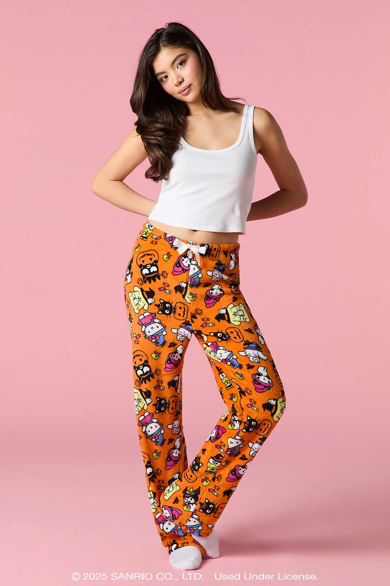 Pantalon de pyjama en peluche à imprimé Hello Kitty® and Friends Halloween