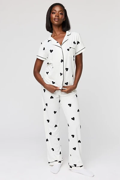 Button-Up Top & Pant Pajama Set