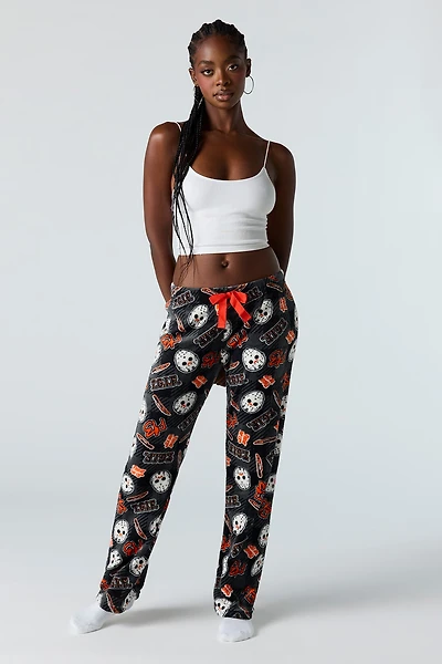 Pantalon de pyjama imprimé en peluche