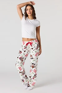 Pantalon de pyjama imprimé en peluche