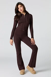 Knit Foldover Flare Pant