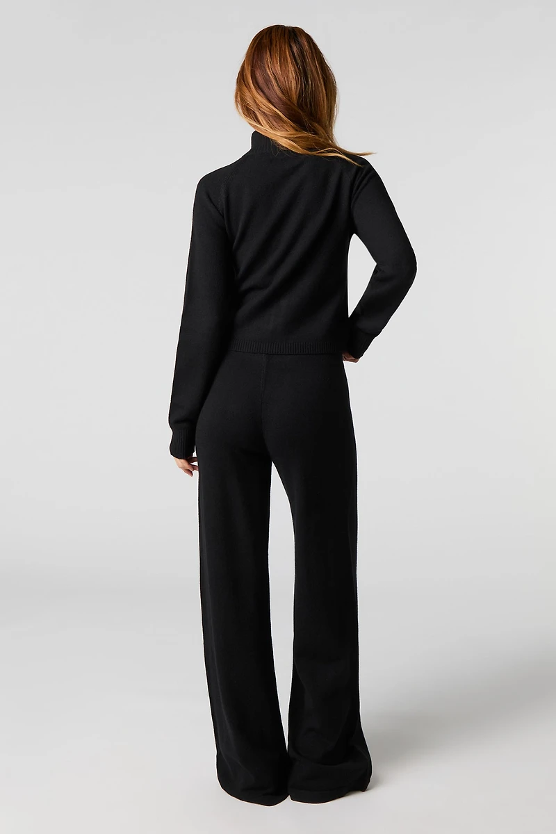 Number Jacquard Knit Pant
