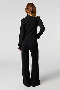 Number Jacquard Knit Pant