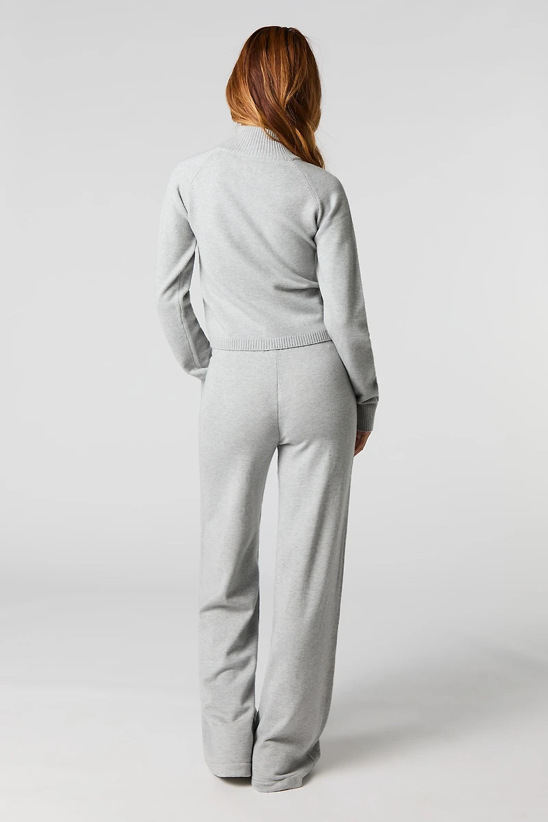 Number Jacquard Knit Pant