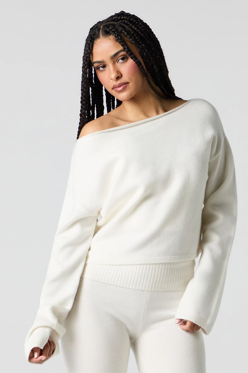 Off Shoulder Sweater