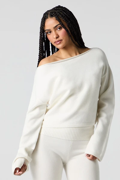 Off Shoulder Sweater