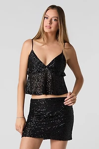 Sequin Mini Skirt