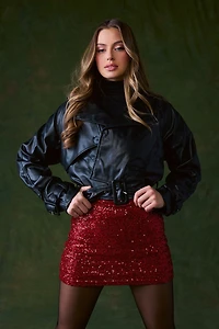 Sequin Mini Skirt
