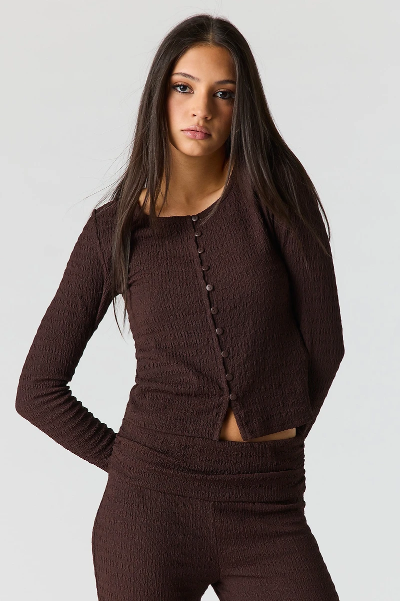 Cardigan texturé