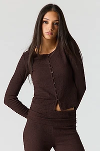 Cardigan texturé