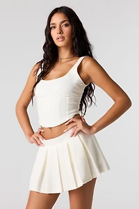 Pleated Mini Skort