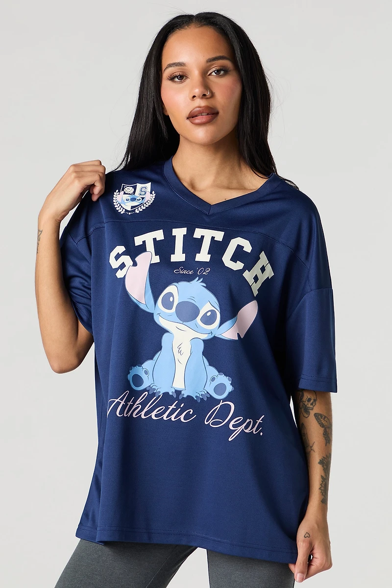 Jersey en filet à imprimé Stitch