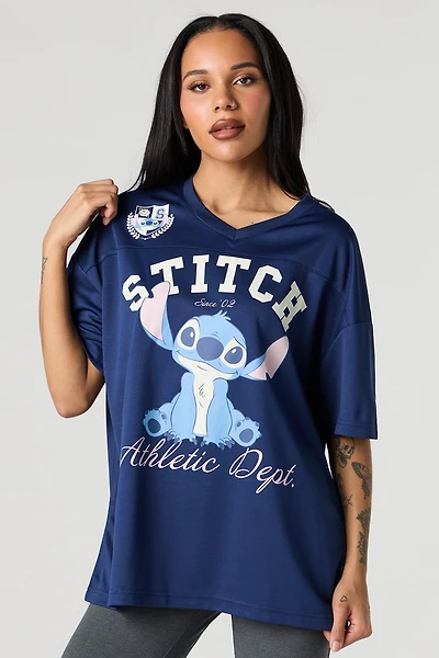 Jersey en filet à imprimé Stitch