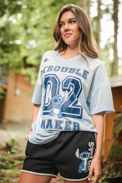 Stitch Graphic Mesh Jersey