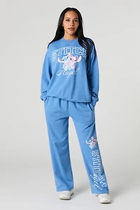 Stitch Graphic Fleece Flare Sweatpant