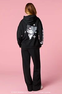 Pantalon d'entraînement à jambe large en molleton imprimé Kuromi™