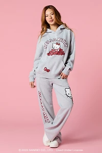 Hello Kitty® Bow Graphic Wide Leg Fleece Sweatpant