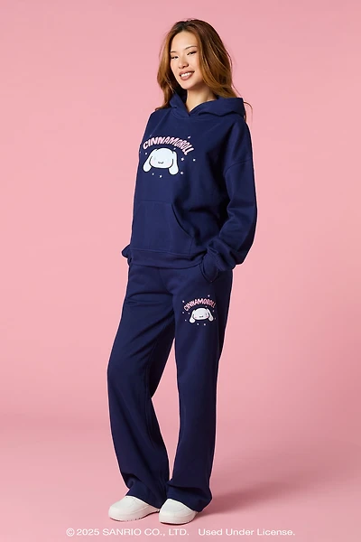 Cinnamoroll™ Embroidered Wide Leg Fleece Sweatpant