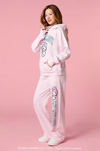My Melody™ Glitter Graphic Wide Leg Fleece Sweatpant