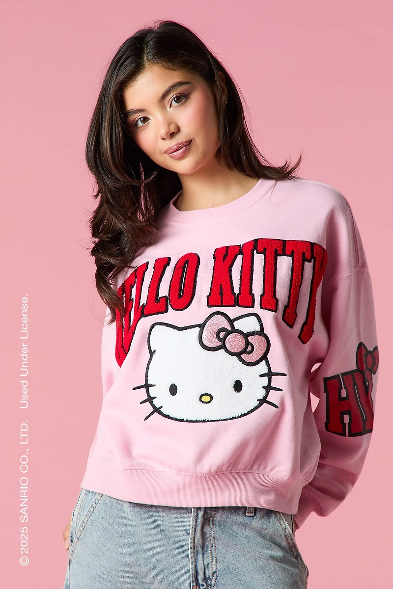 Chandail en molleton avec motif brodé chenille Hello Kitty®