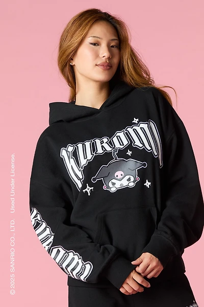 Kuromi™ Graphic Rhinestone Fleece Hoodie