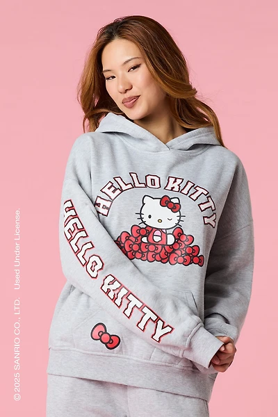 Haut à capuchon en molleton avec imprimé Hello Kitty® boucle