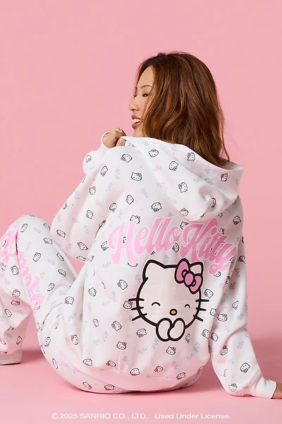 Haut à capuchon en molleton avec imprimé Hello Kitty®