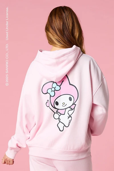Haut à capuchon en molleton avec imprimé My Melody™ scintillant