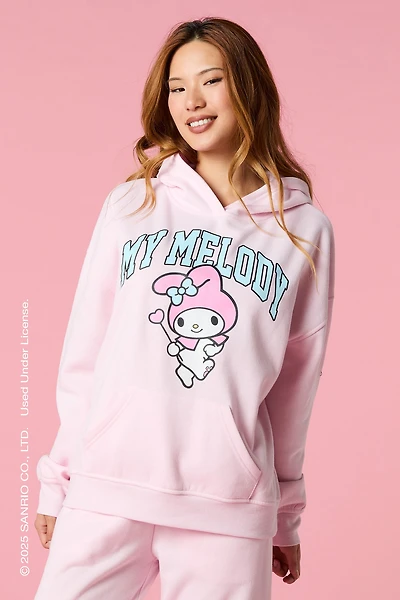 Haut à capuchon en molleton avec imprimé My Melody scintillant
