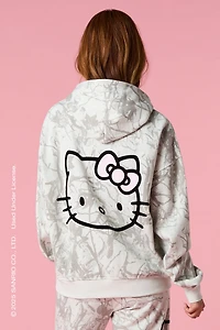 Haut à capuchon en molleton avec imprimé Hello Kitty® et motif camouflage