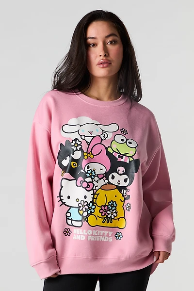 Chandail en molleton à imprimé Hello Kitty & Friends