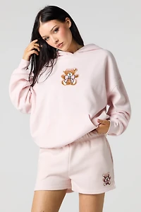 Short en molleton avec broderie