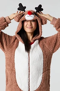 3D Rudolph Sherpa Onesie