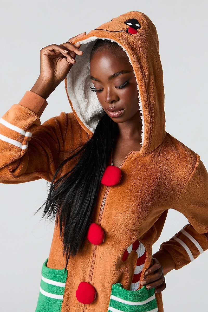3D Gingerbread Plush Onesie