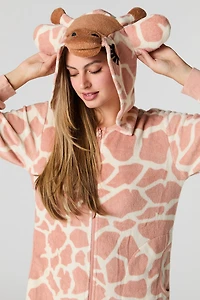 Combinaison en peluche Girafe 3D