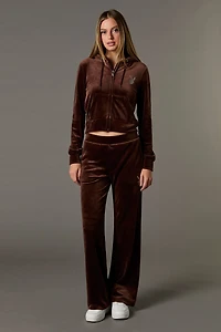 Pantalon à jambe large en velours avec Playboy pierres du Rhin