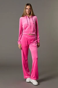 Pantalon à jambe large en velours avec Playboy pierres du Rhin