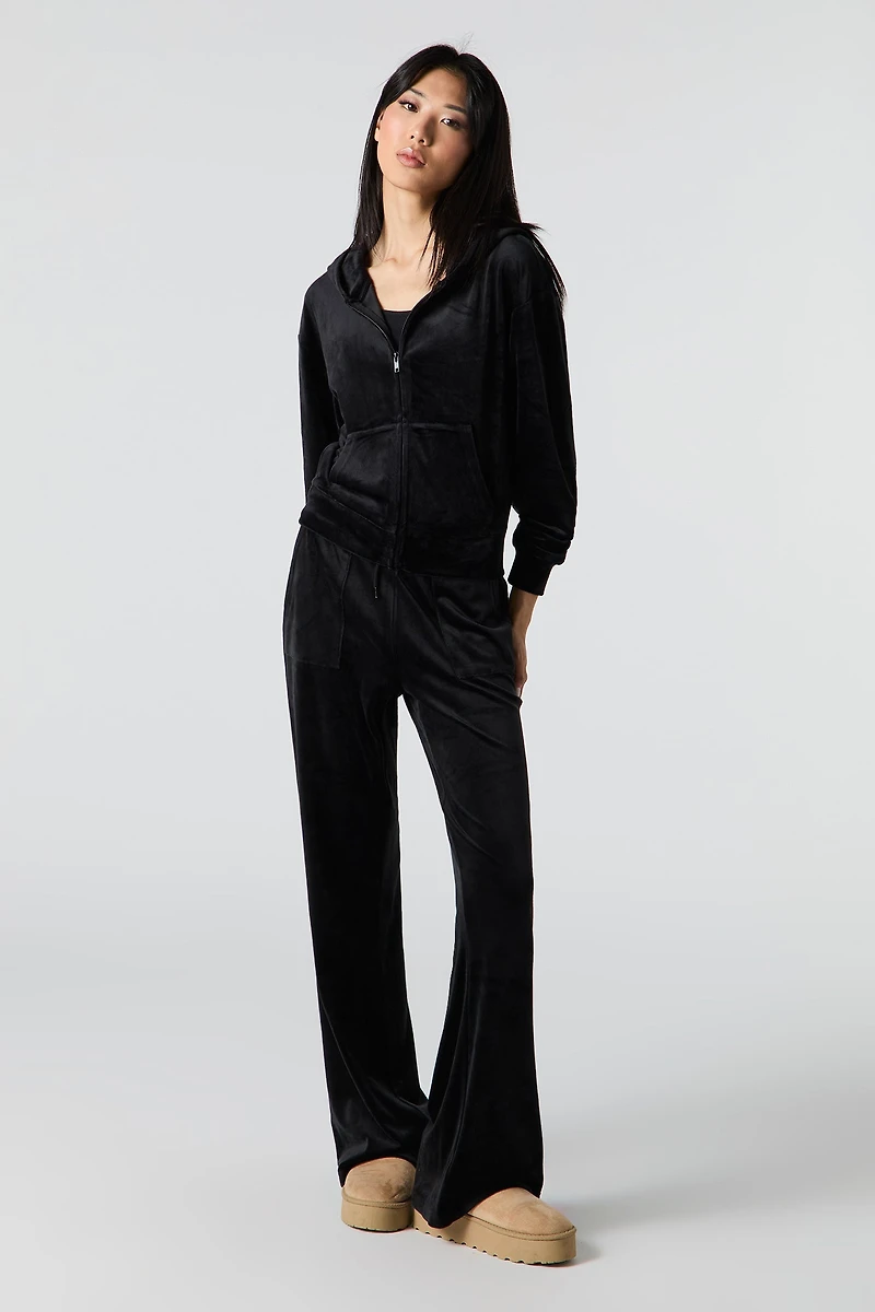 Velour Wide Leg Pant