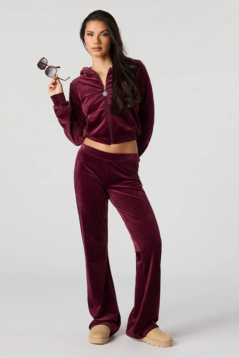 Pantalon Sommer Ray à jambe évasée en velours