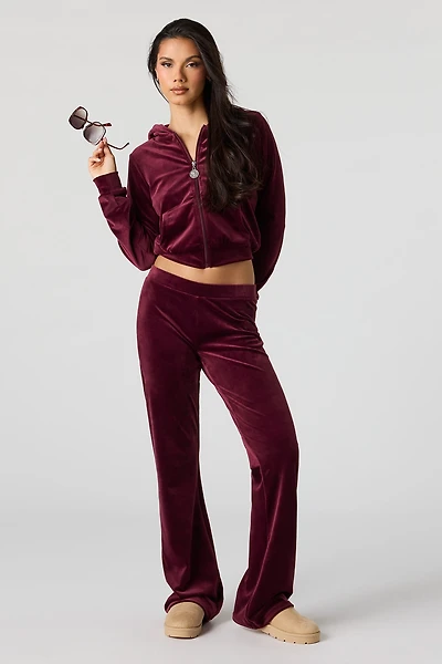 Pantalon Sommer Ray à jambe évasée en velours